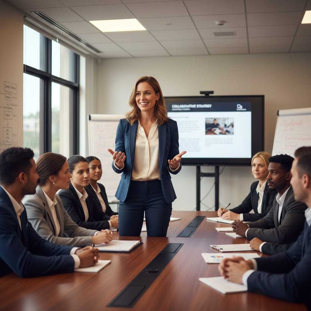 athletic white woman indoor workshop discussion 45435220