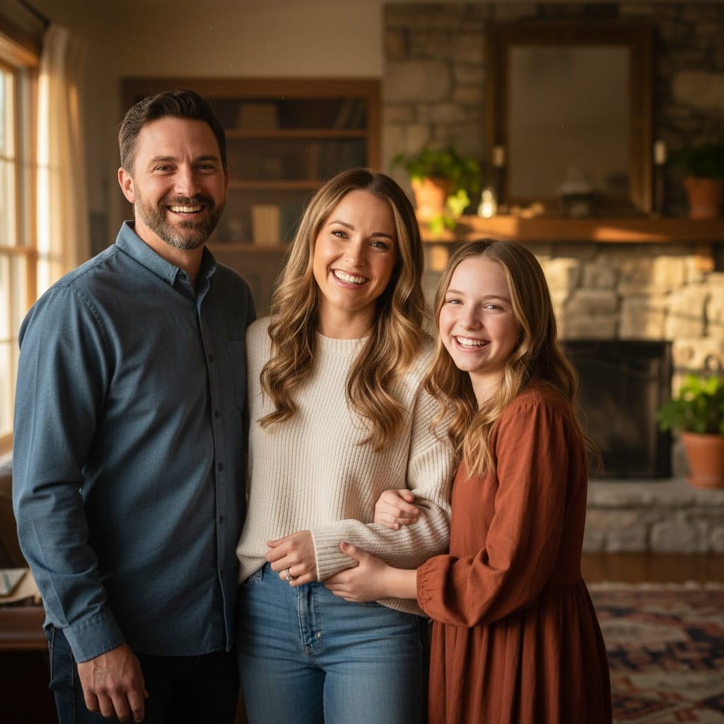 athletic white woman intimate sibling group 67460420