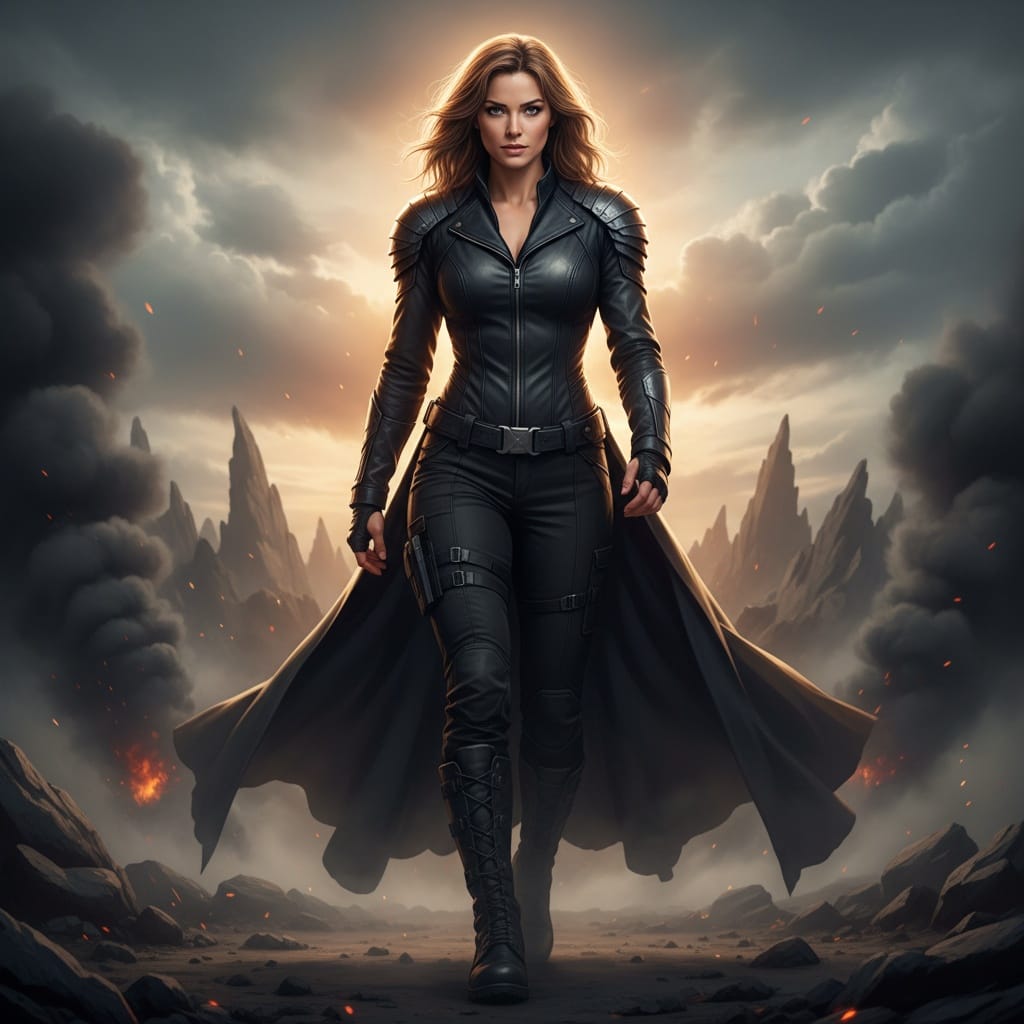 athletic white woman intimidating forward walk 31082321