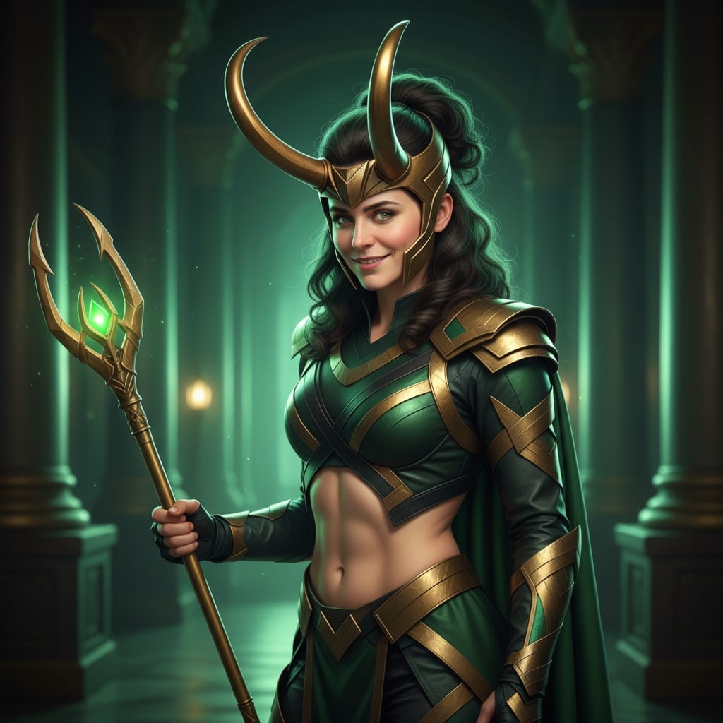 athletic white woman loki god of mischief 49071995