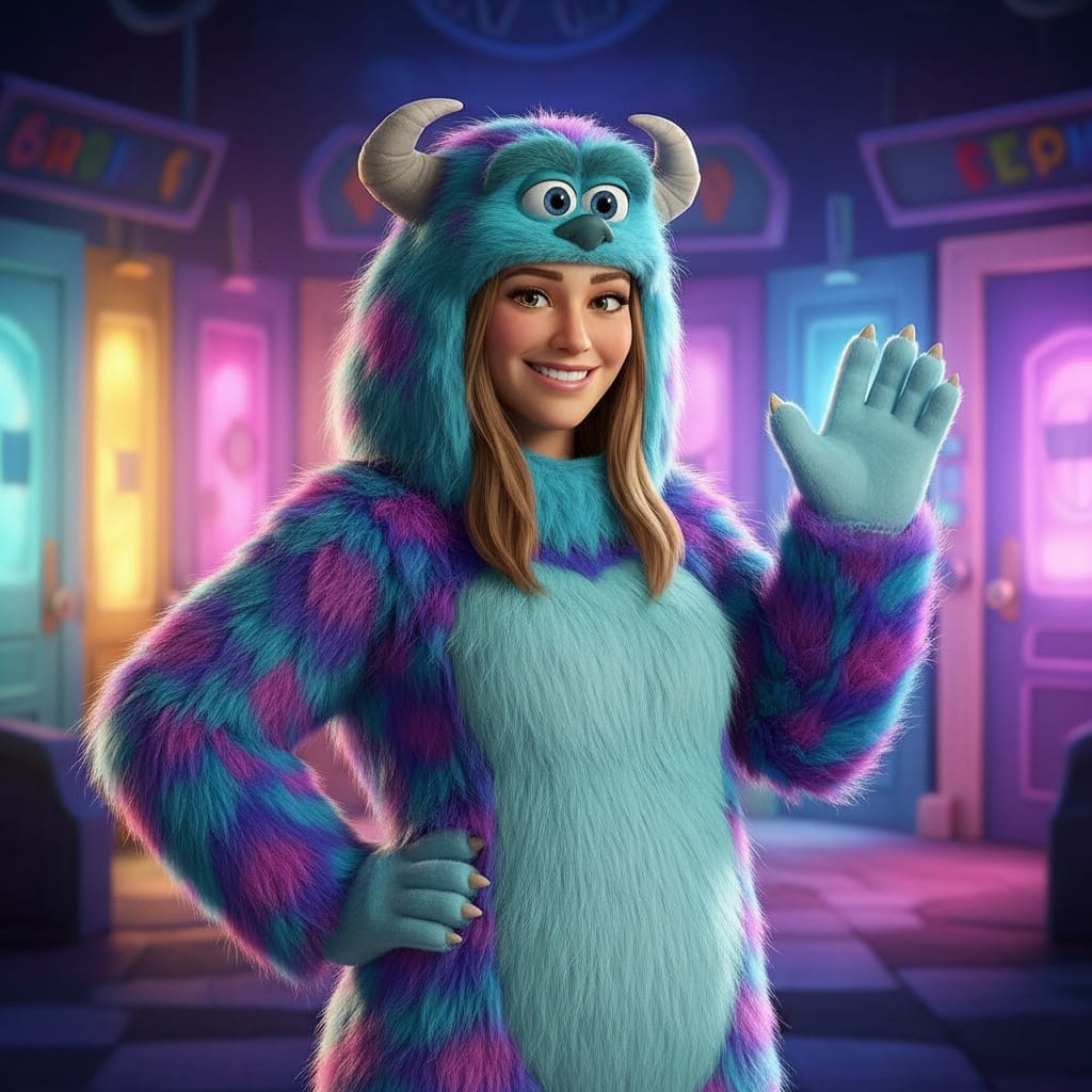 athletic white woman monsters inc sully character 37073589