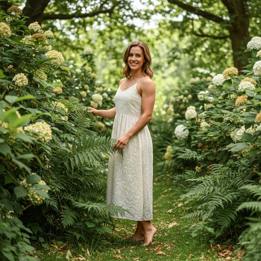 athletic white woman natural park setting 14785131