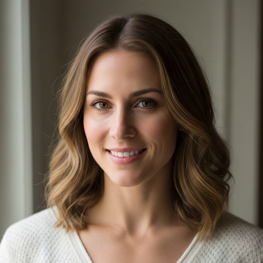 athletic white woman natural window light soft 30983582