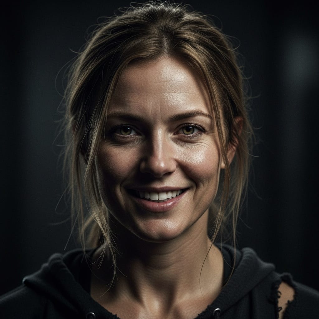 athletic white woman psycho killer portrait 92568200