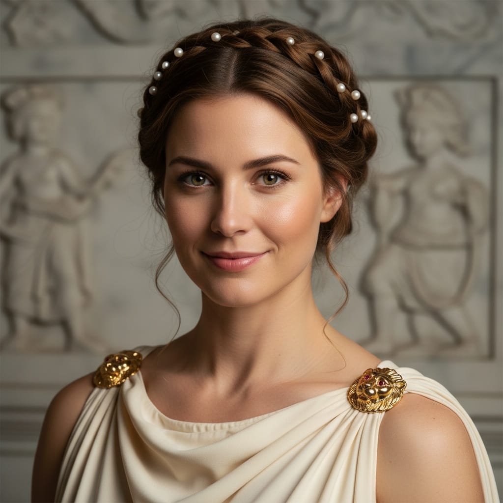 athletic white woman roman patrician close up 18702991