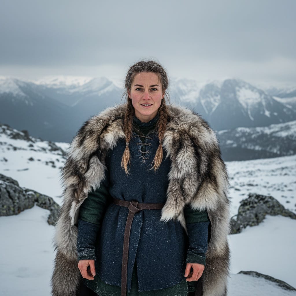 athletic white woman snowy mountain explorer 85623915