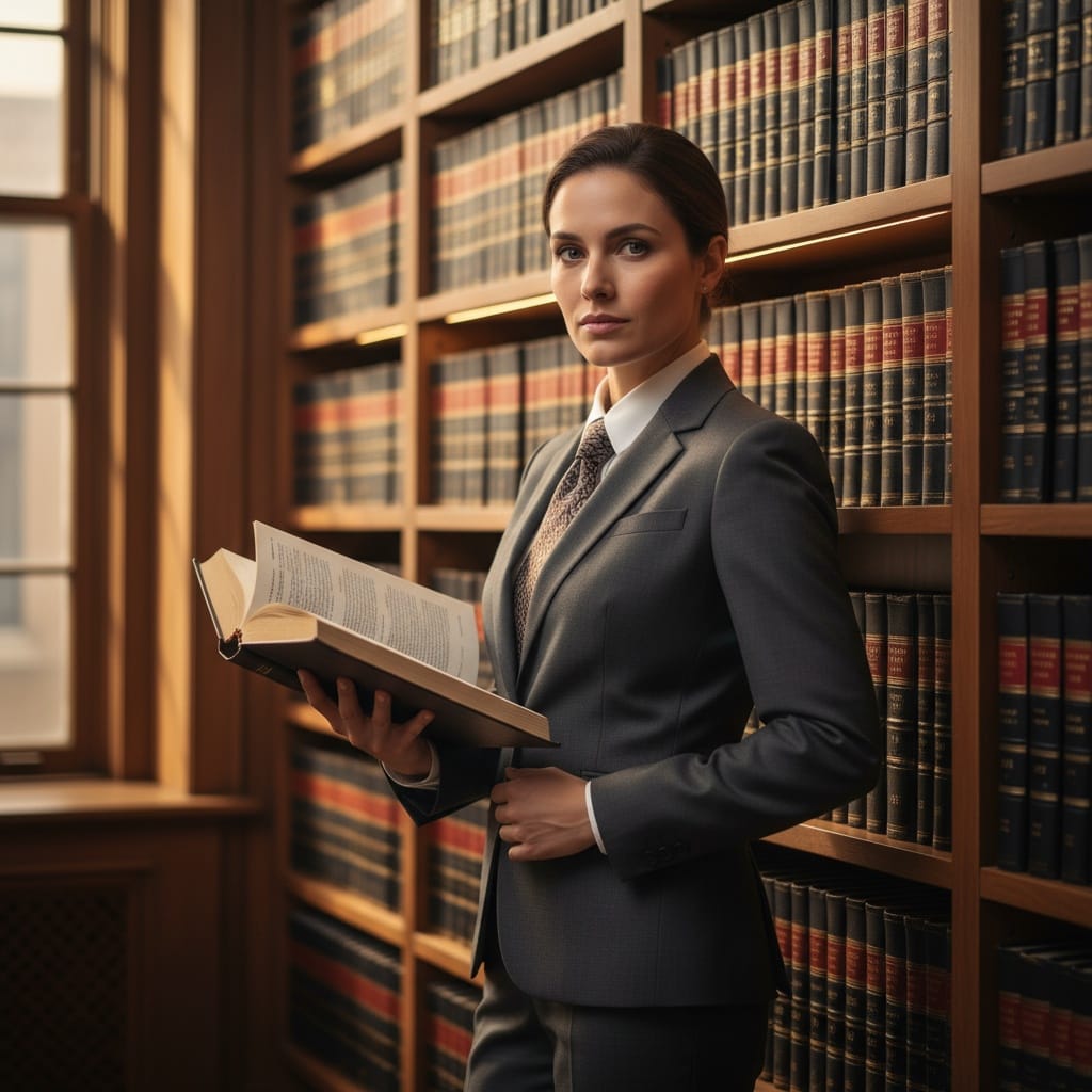 attorney standing bookshelf 74212284