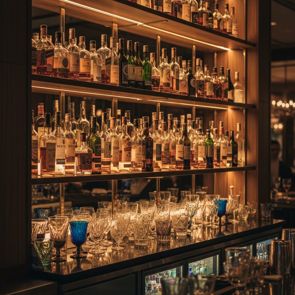 backlit bottle display 28909477