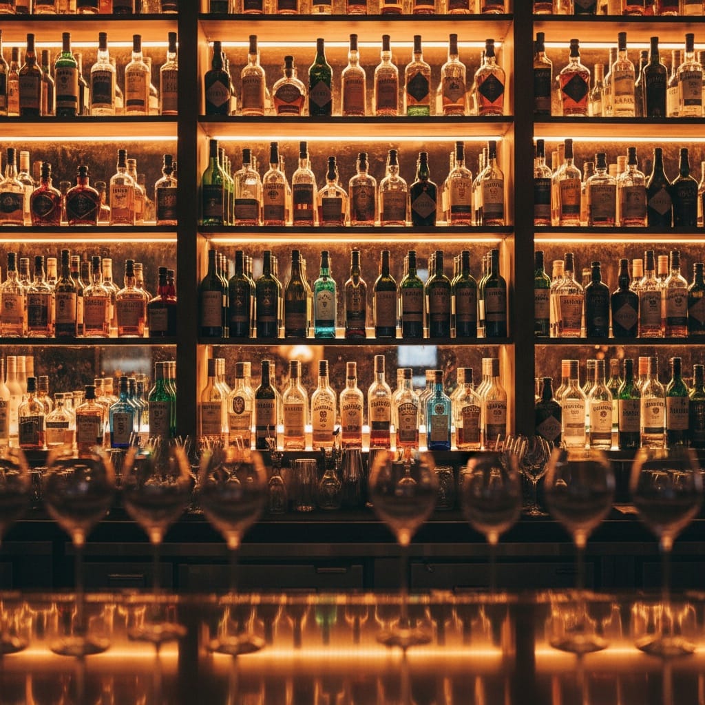 backlit bottle display 53749602