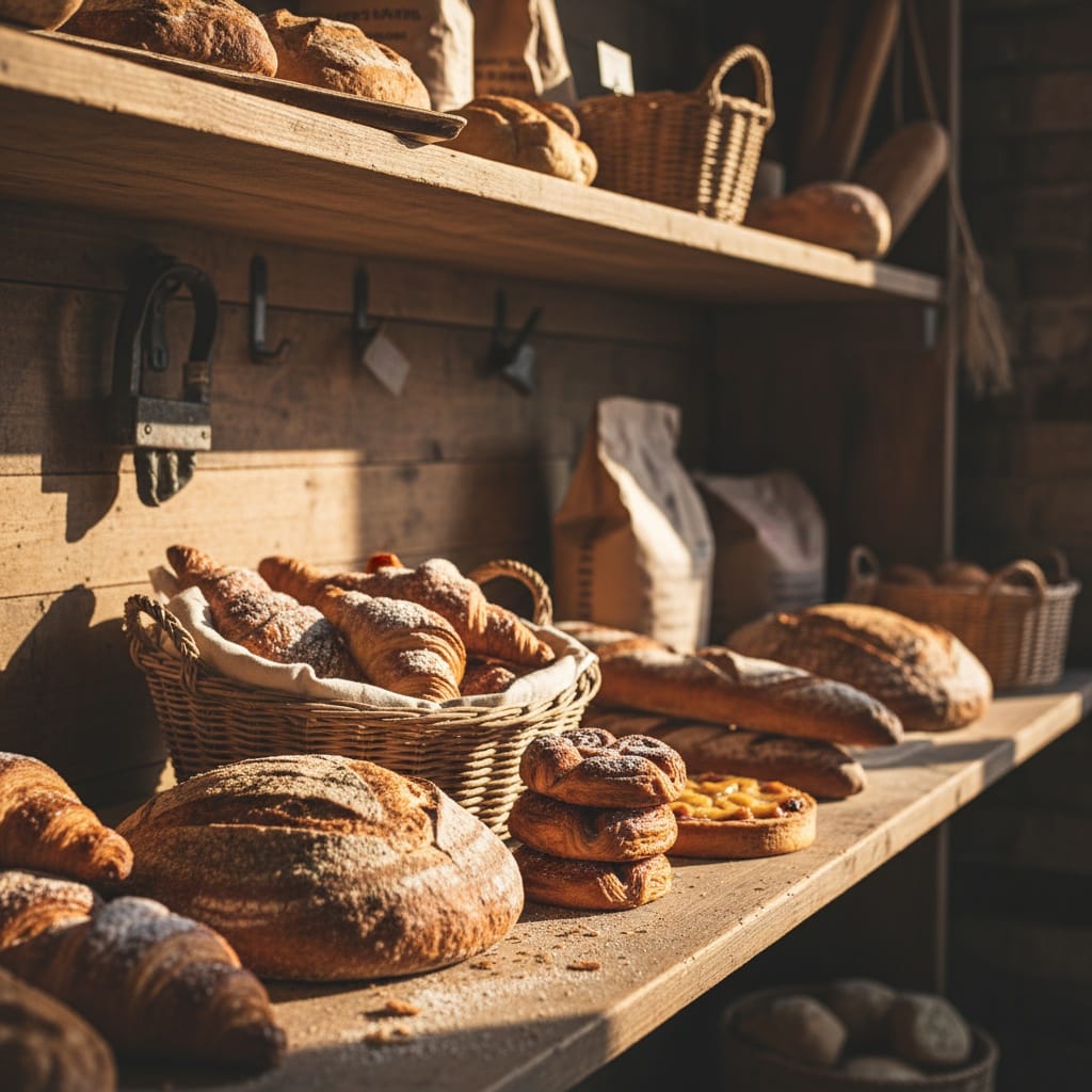 bakery shelf editorial 79362066