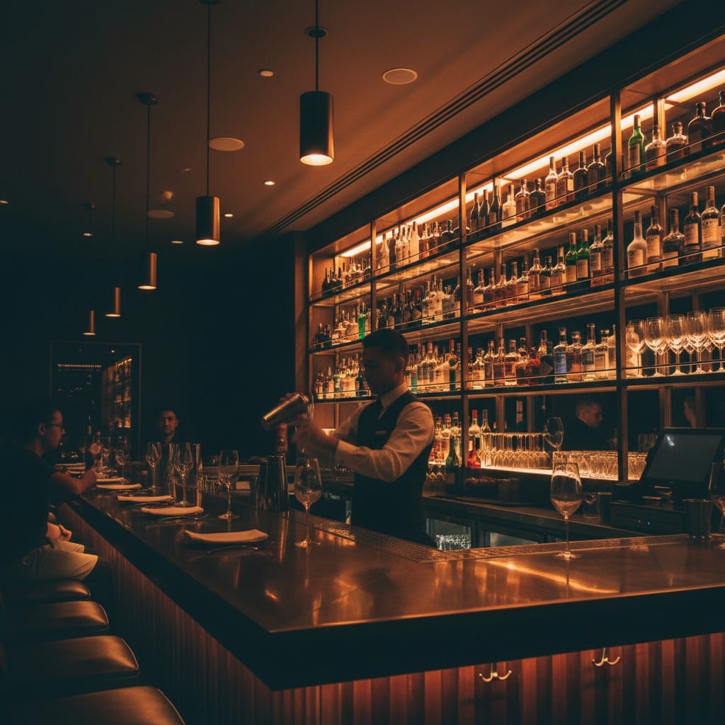 bar area moody lighting 91678174