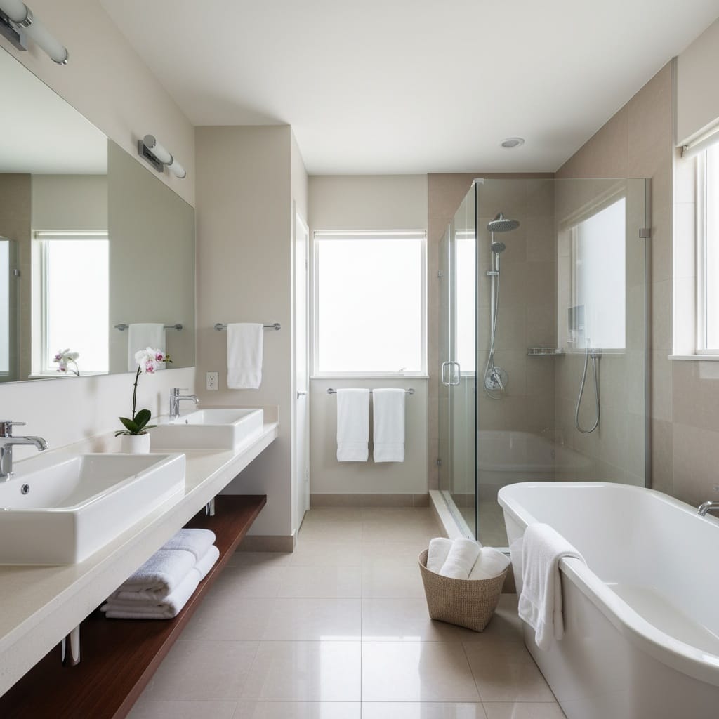 bathroom clean bright 52059237