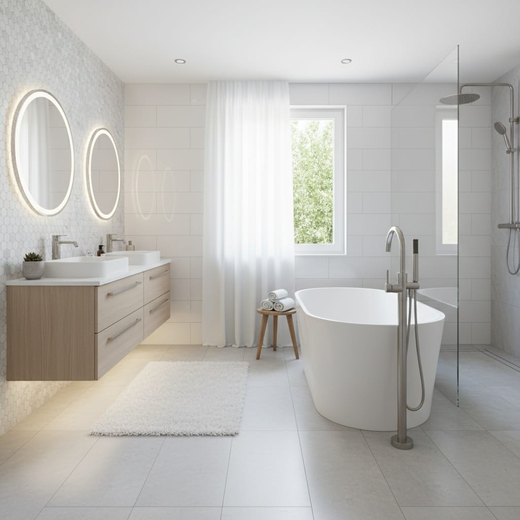 bathroom clean modern shot 56495995