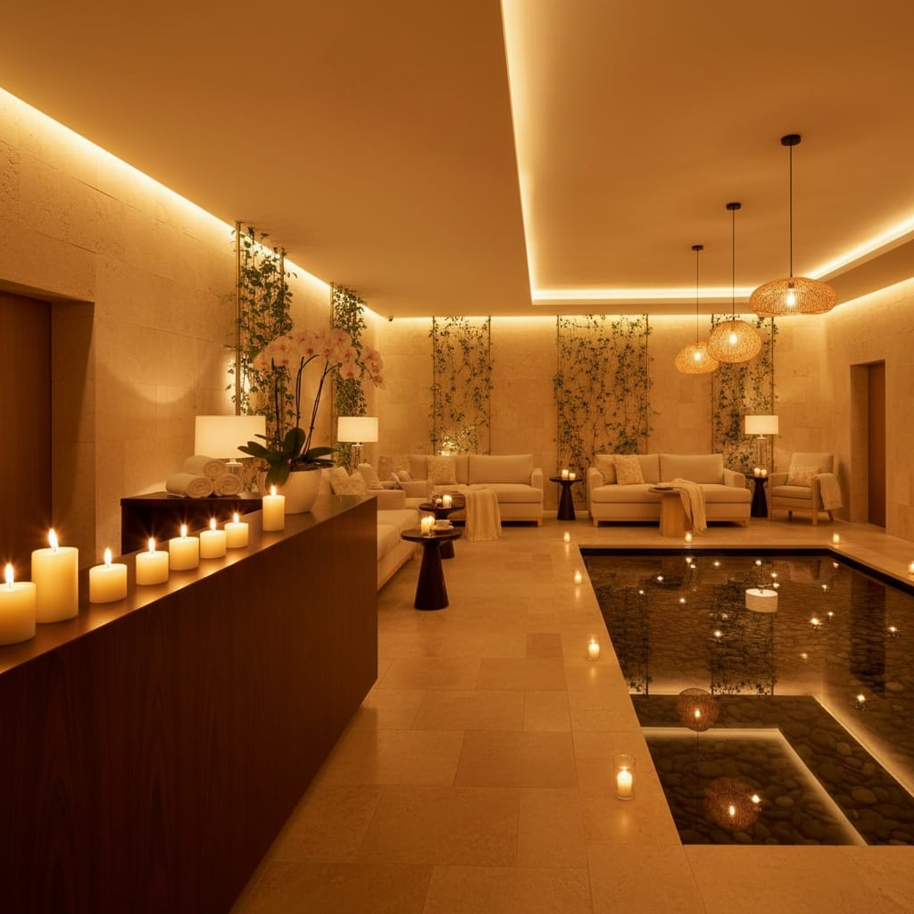 bathroom evening ambiance 41418044