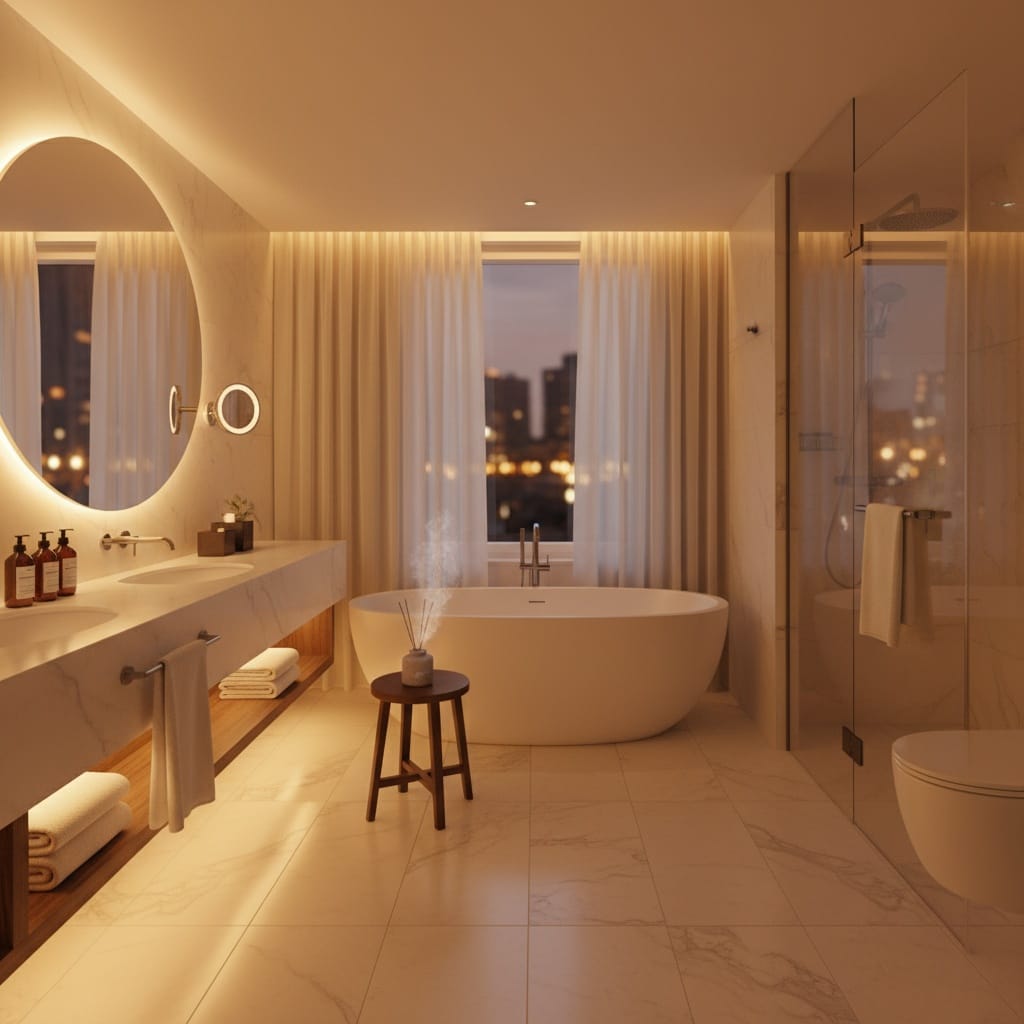 bathroom evening ambiance 42669539