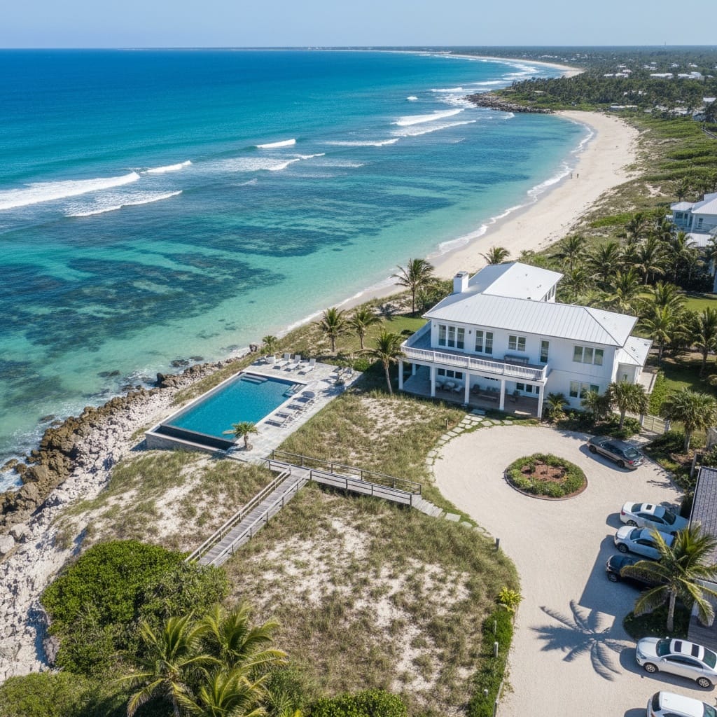 beachfront exterior aerial 62395325