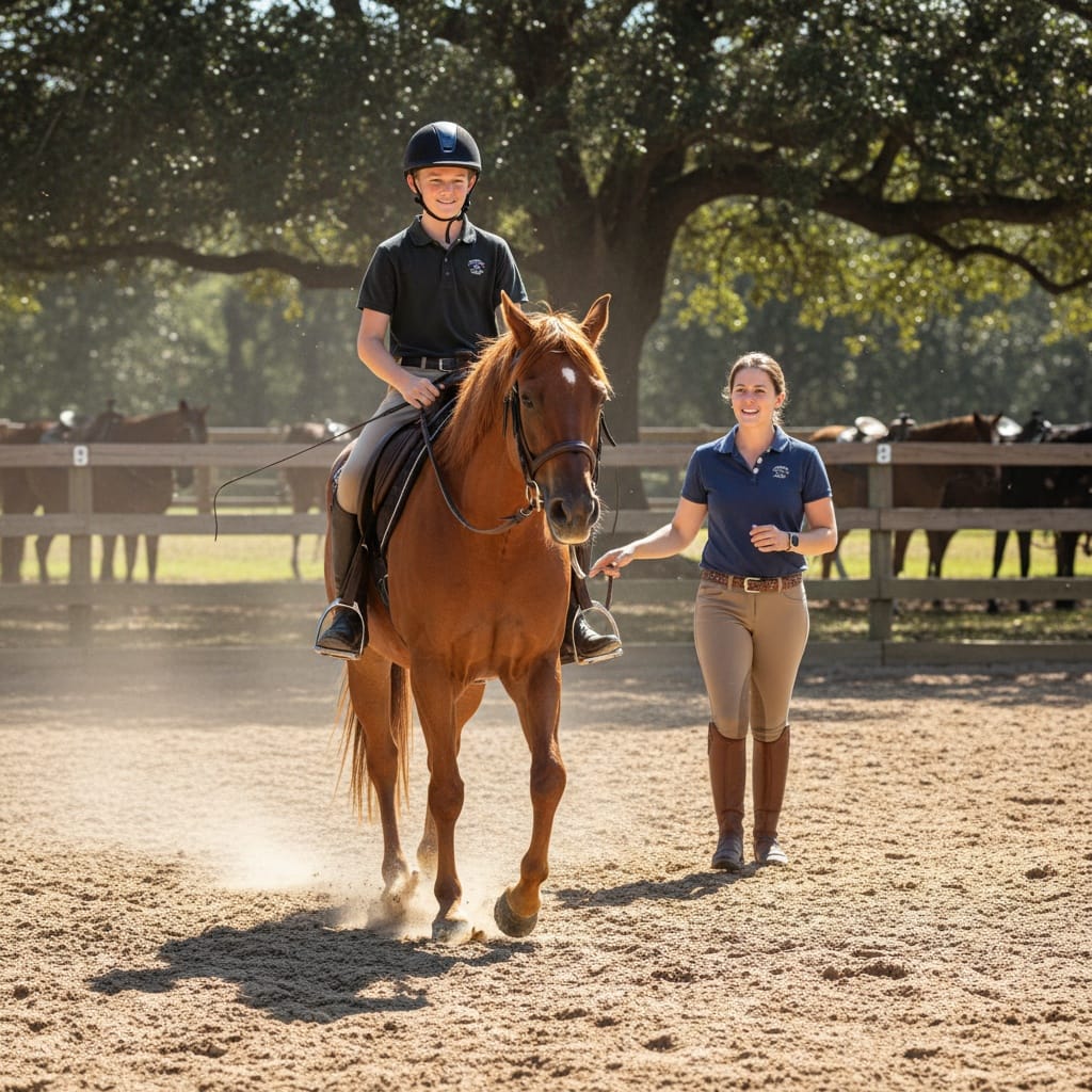 beginner rider walking horse 87452012