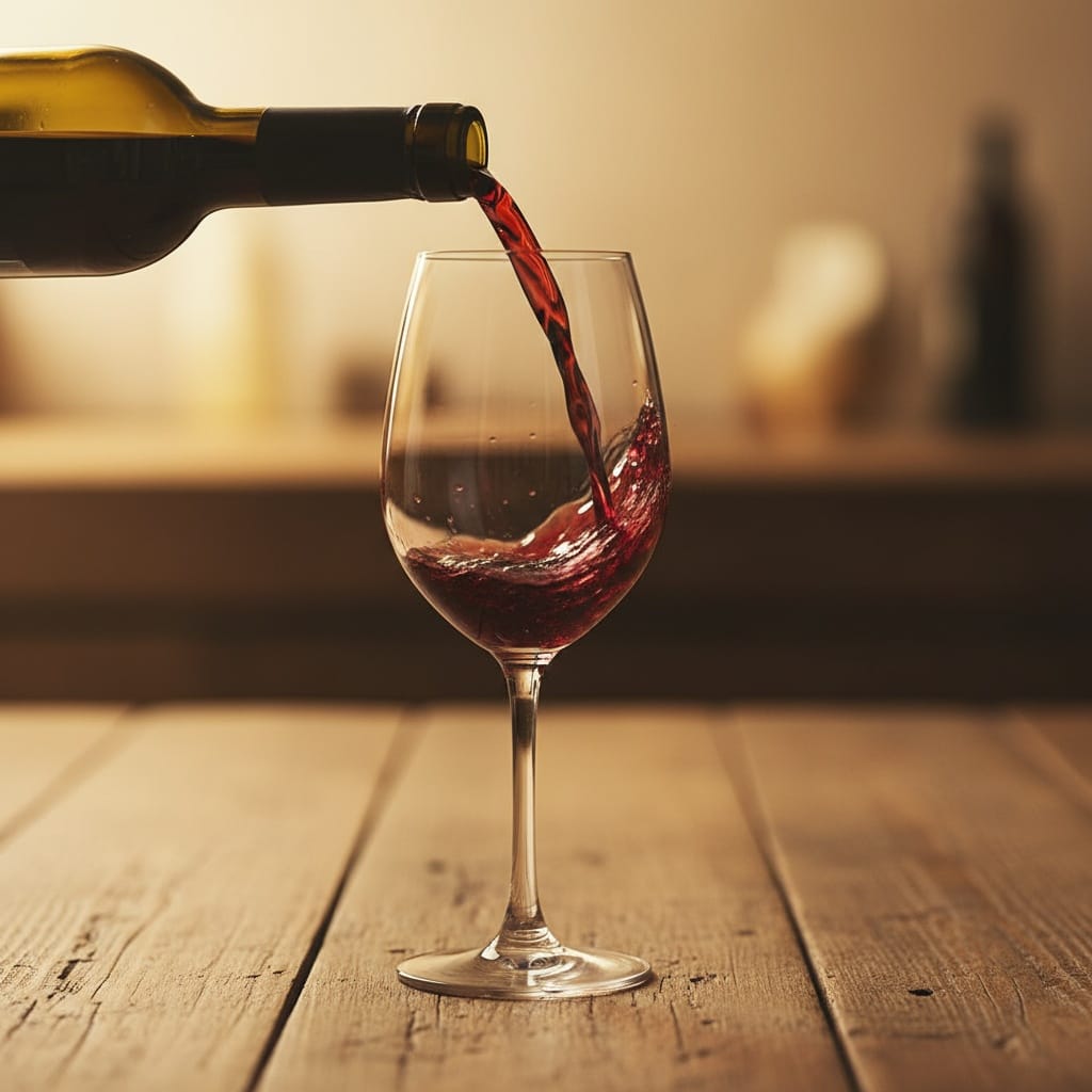 bottle with glass pour 31968741
