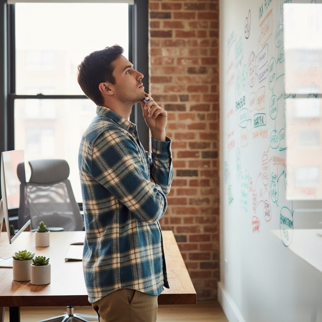 brainstorming whiteboard angle 43680934