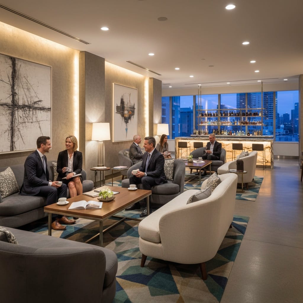 business lounge networking 82674835