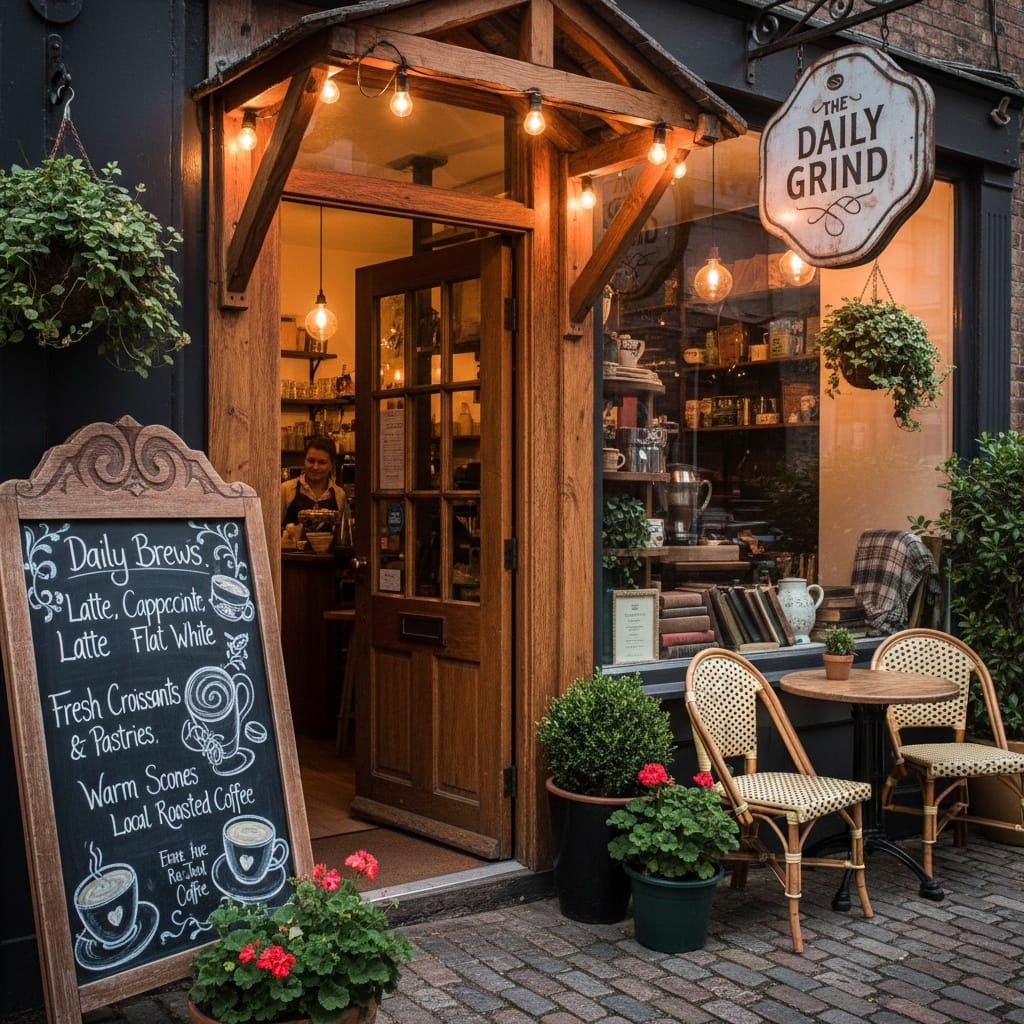 cafe entrance welcome 44337160