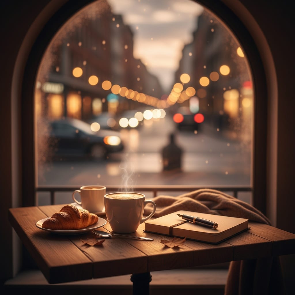 cafe window seat ambiance 46444001