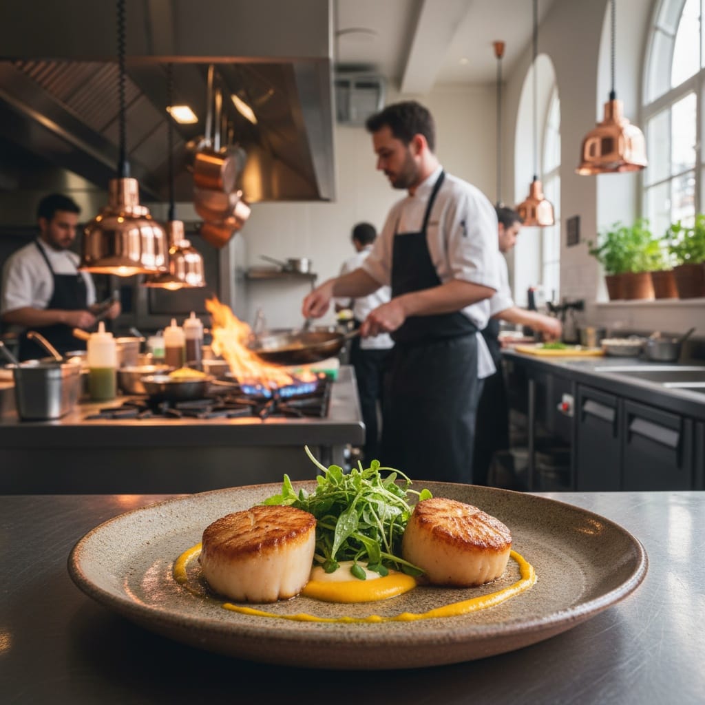 chef action kitchen view 67834587