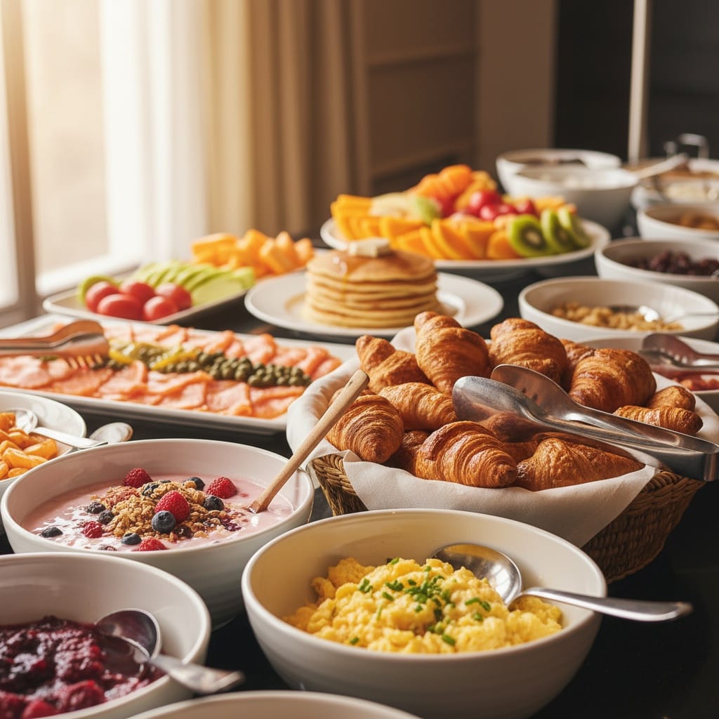close up buffet spread 37543462