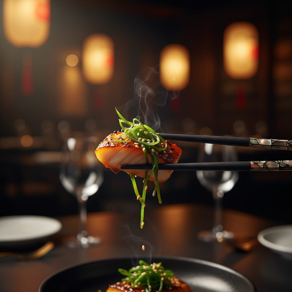 close up chopstick interaction 42687713