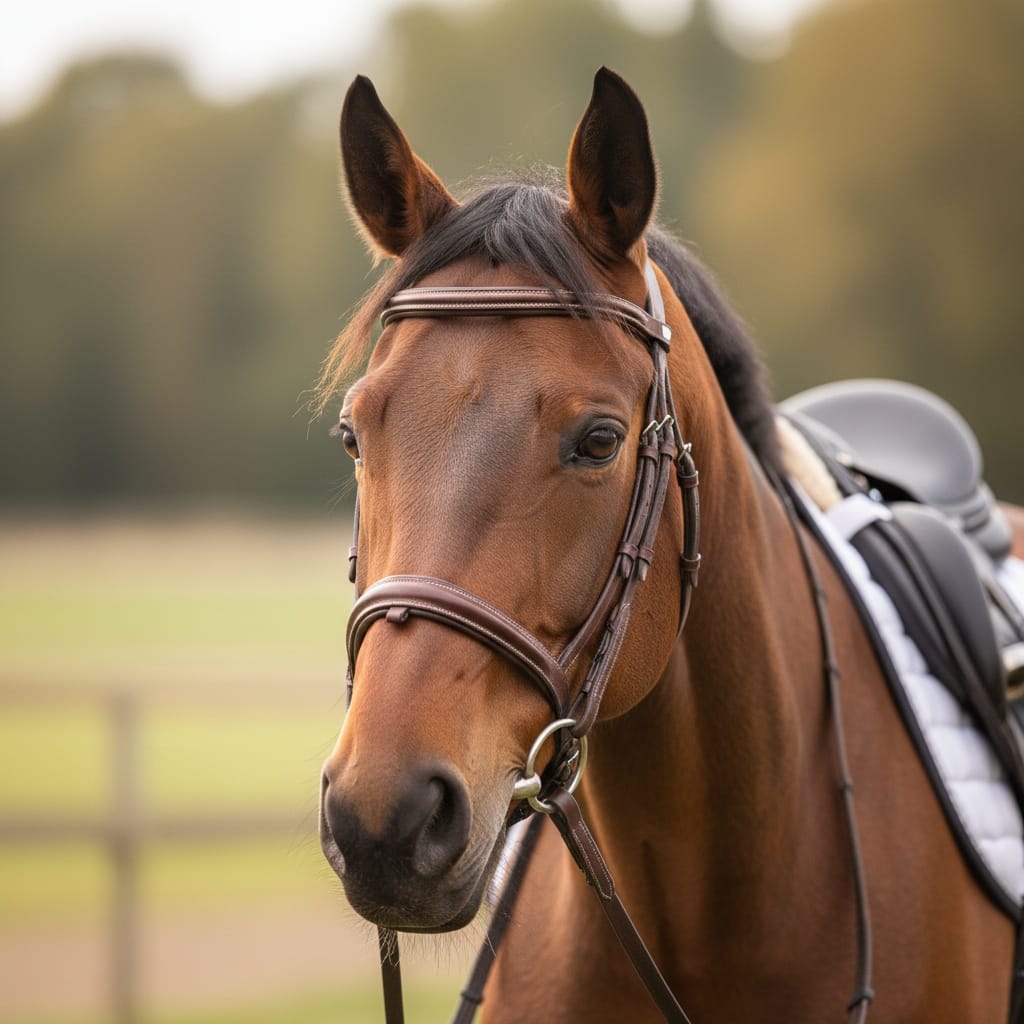close up gentle lesson horse 73348419