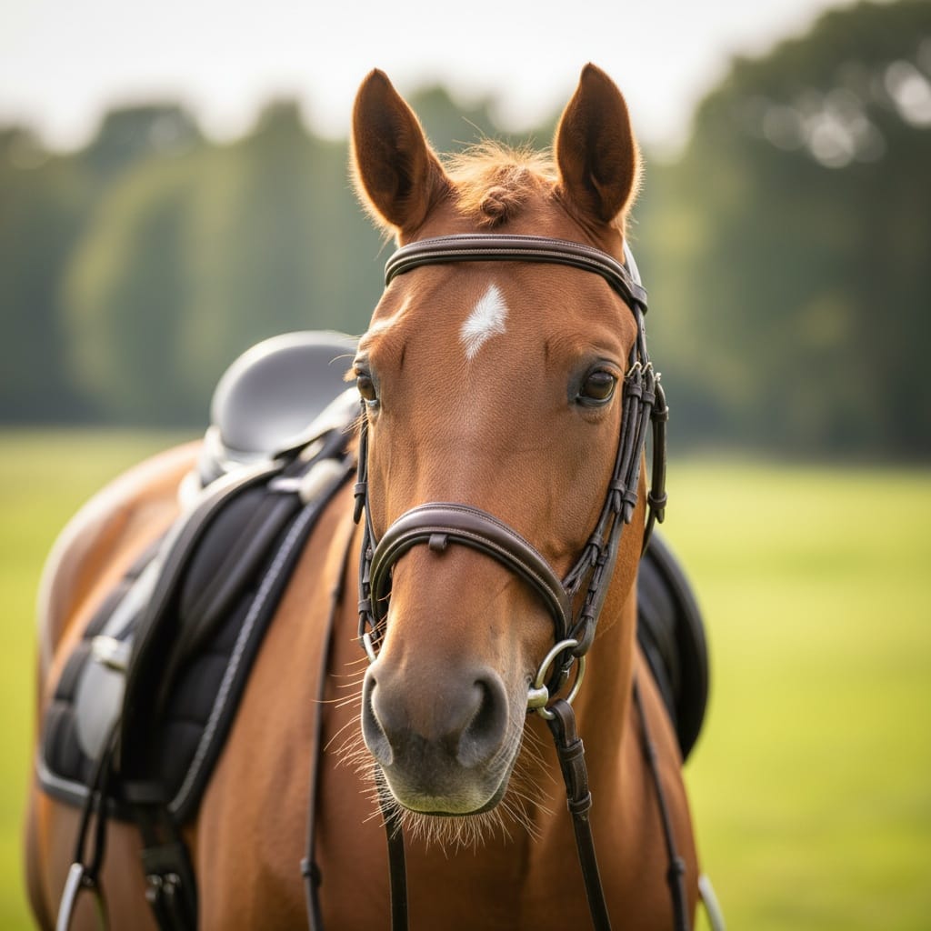 close up gentle lesson horse 89322630