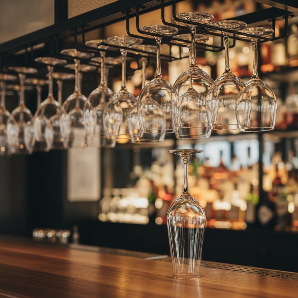 cocktail glassware display 75559934