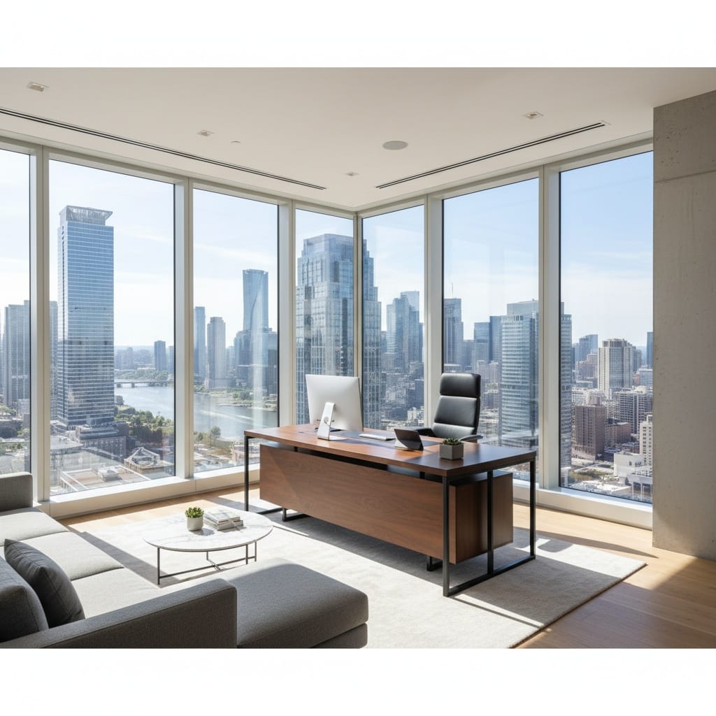 corner office executive view 46137859