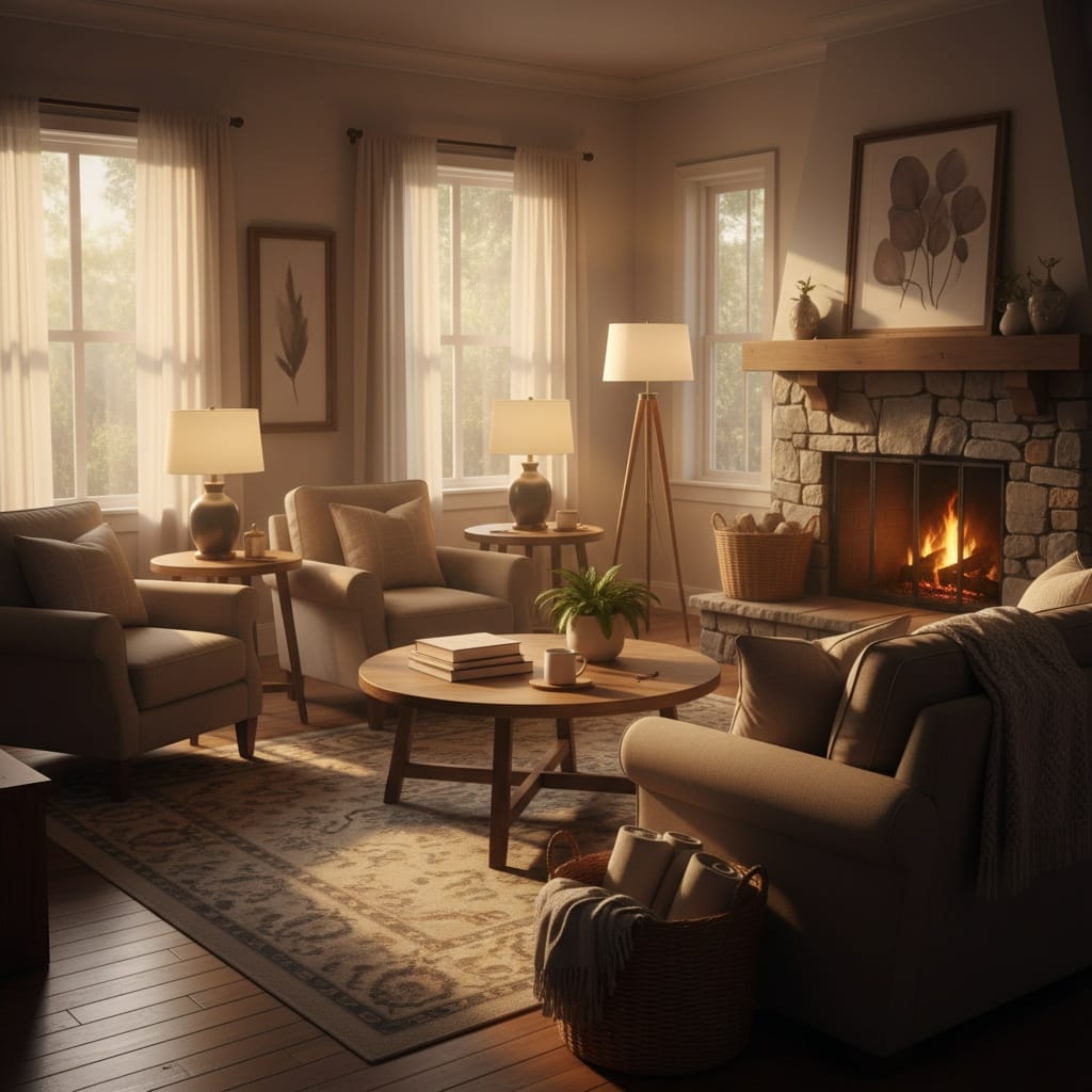 cozy evening ambient lighting 44970143