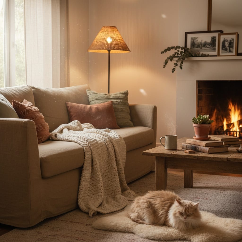 cozy home setting 79972406