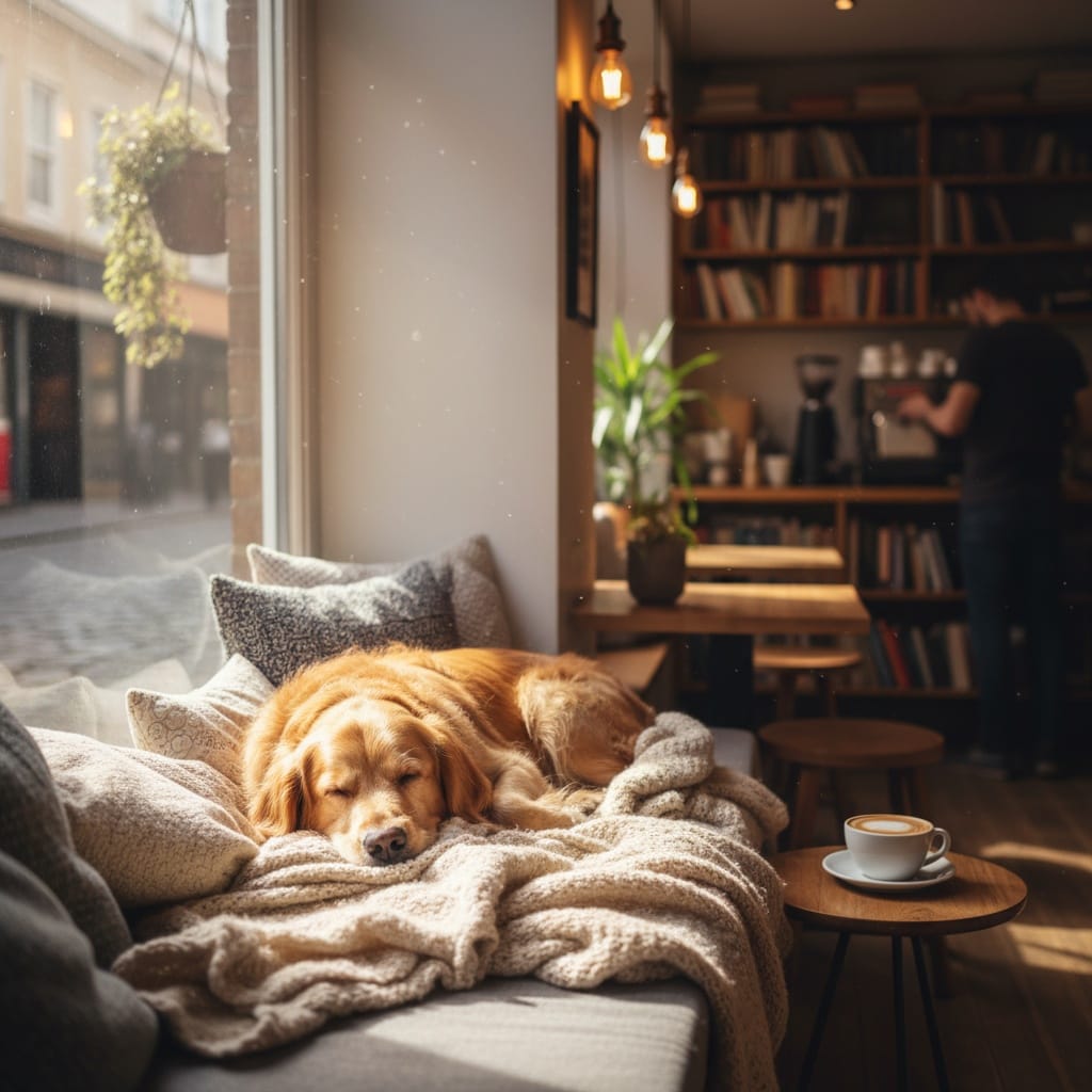 cozy window seat portrait 81841422