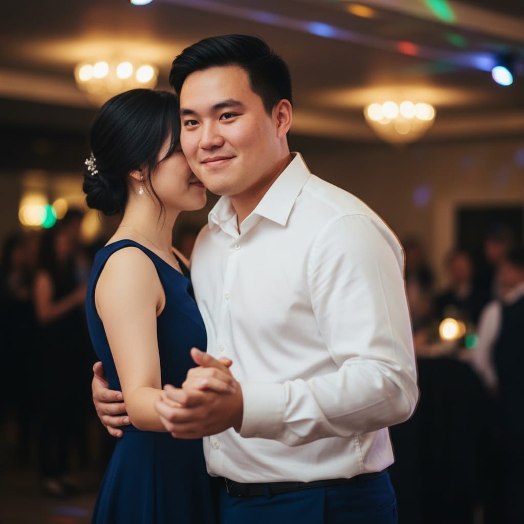 curve asian man dancing together intimate 19562474