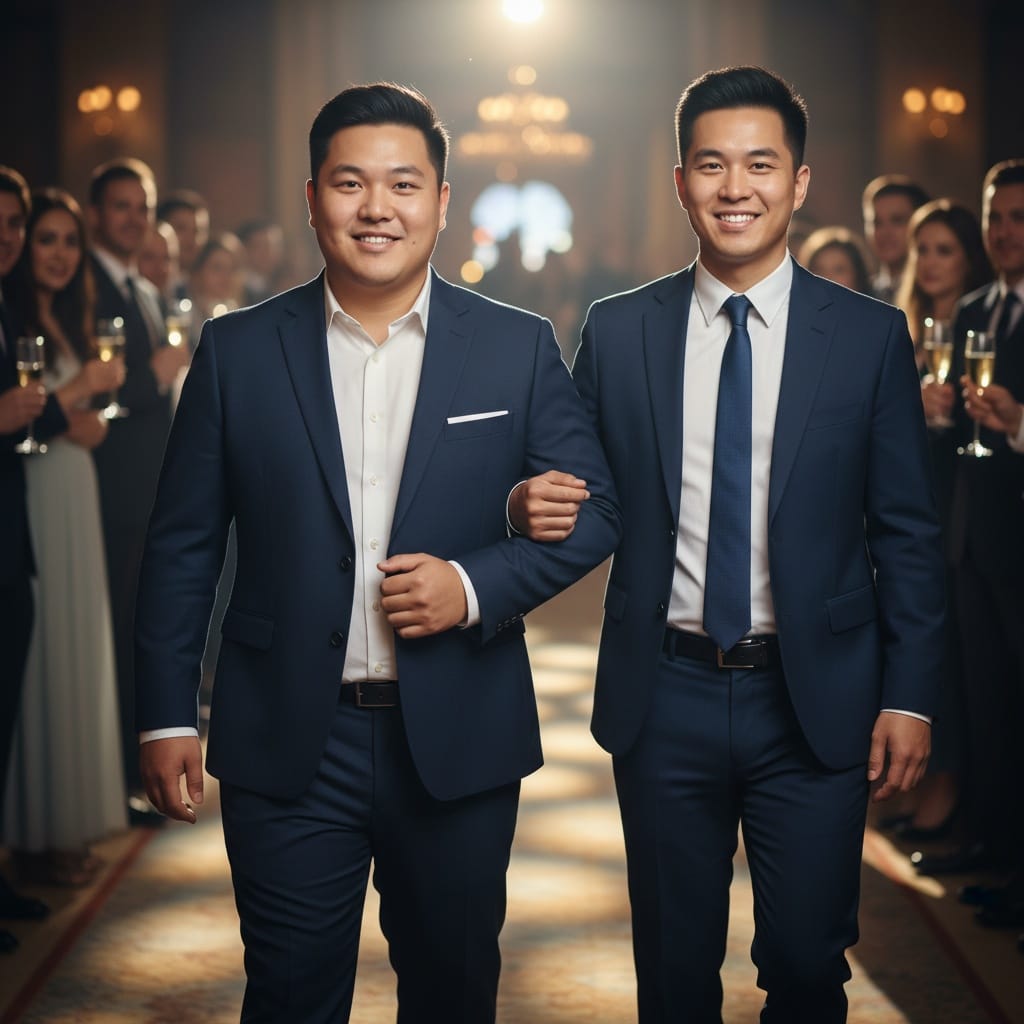 curve asian man entrance grand arrival 88282545