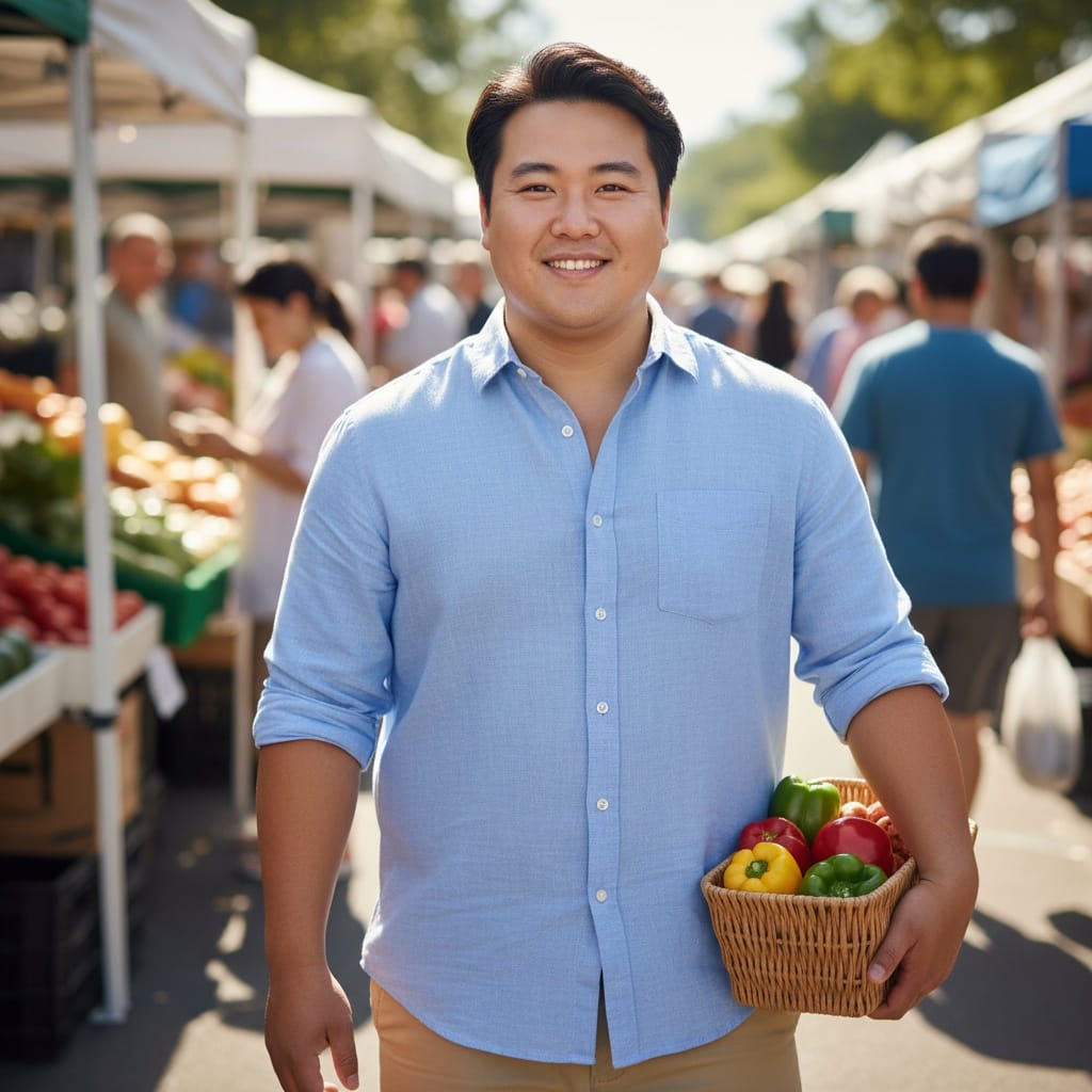 curve asian man farmers market lifestyle 40106714