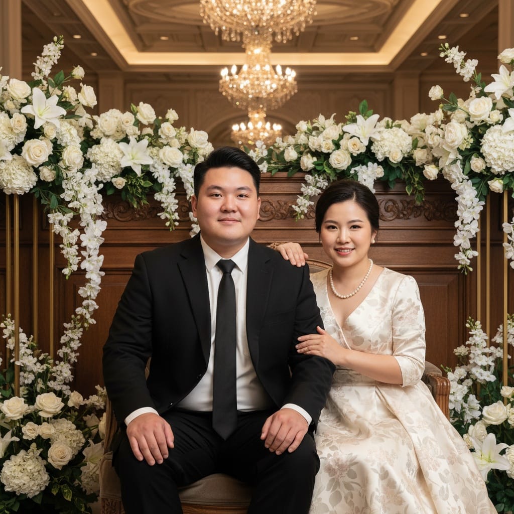 curve asian man formal seated portrait 97853867