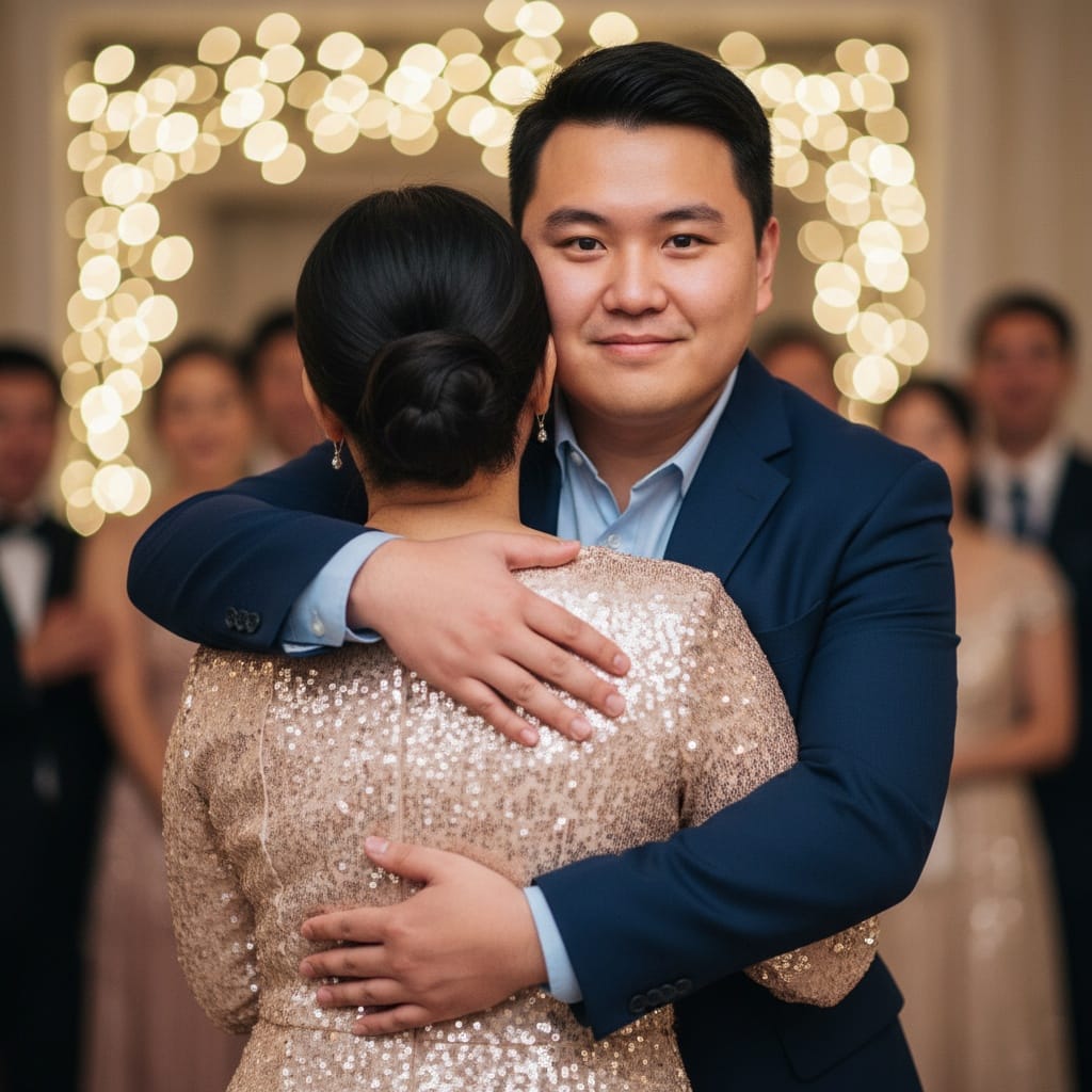 curve asian man hugging from behind 34621061