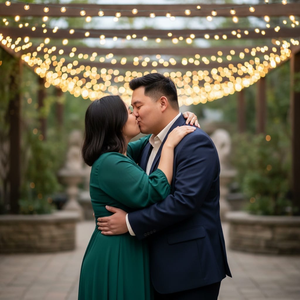 curve asian man kissing under lights 46534937
