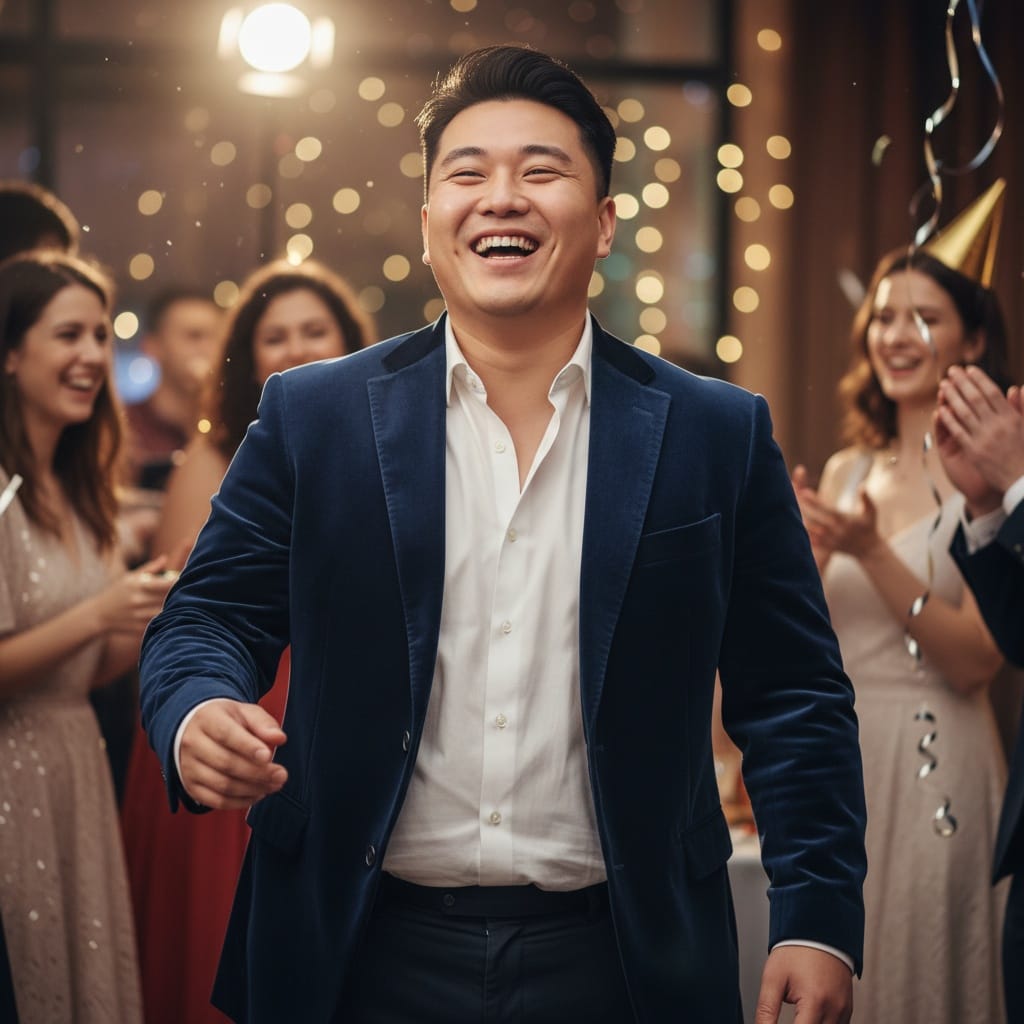 curve asian man laughing candid moment 23894192