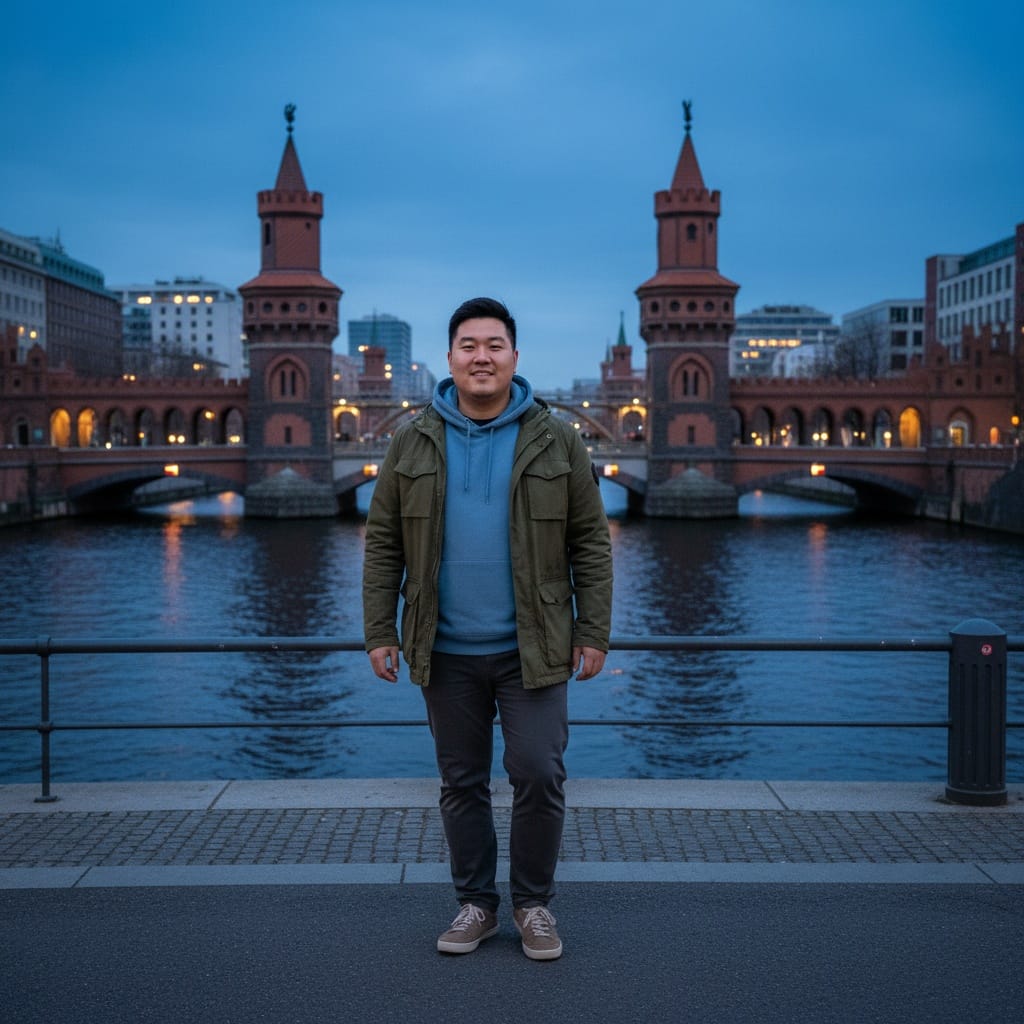 curve asian man oberbaum bridge wide 21448294