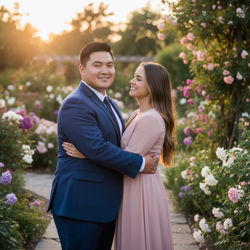 curve asian man outdoor garden portrait 81394870