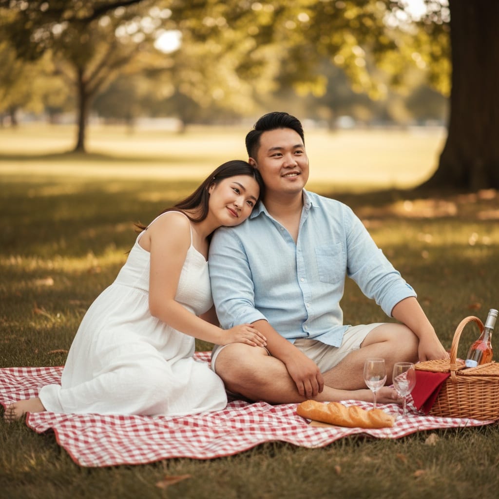 curve asian man park picnic blanket 15554619