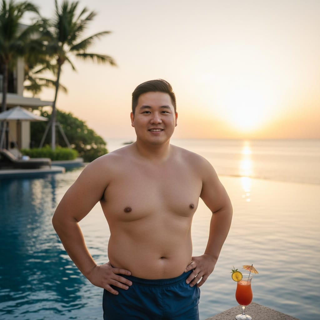 curve asian man resort infinity pool 15250732