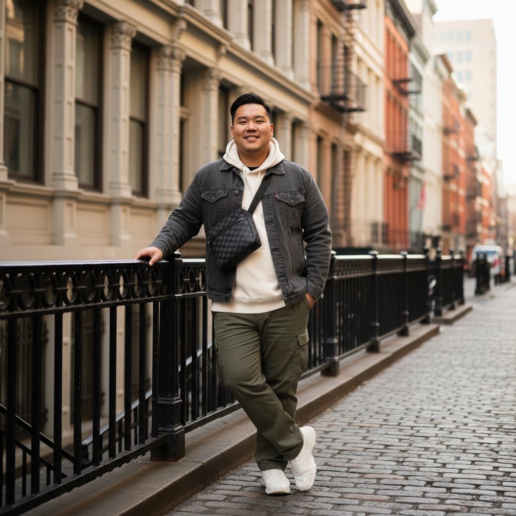 curve asian man soho cast iron buildings 65678619