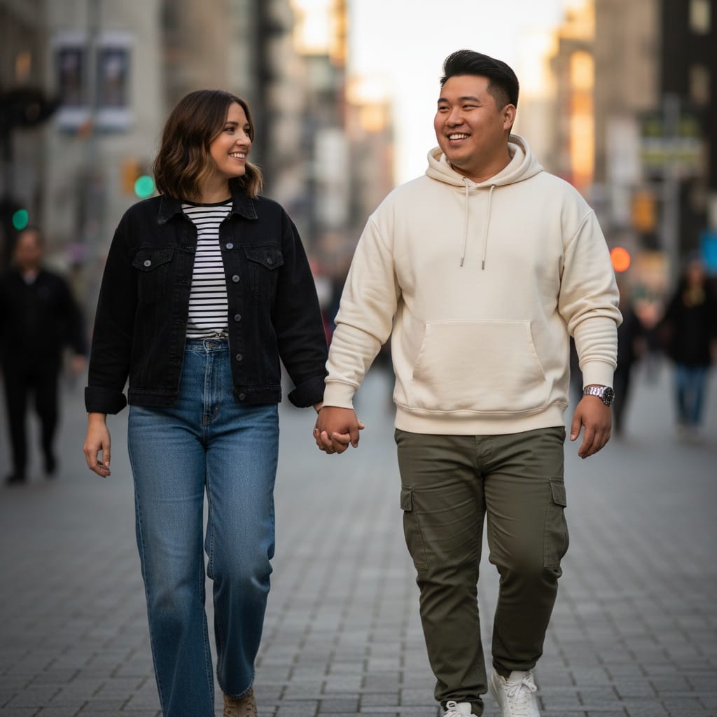 curve asian man urban street walking 39808544