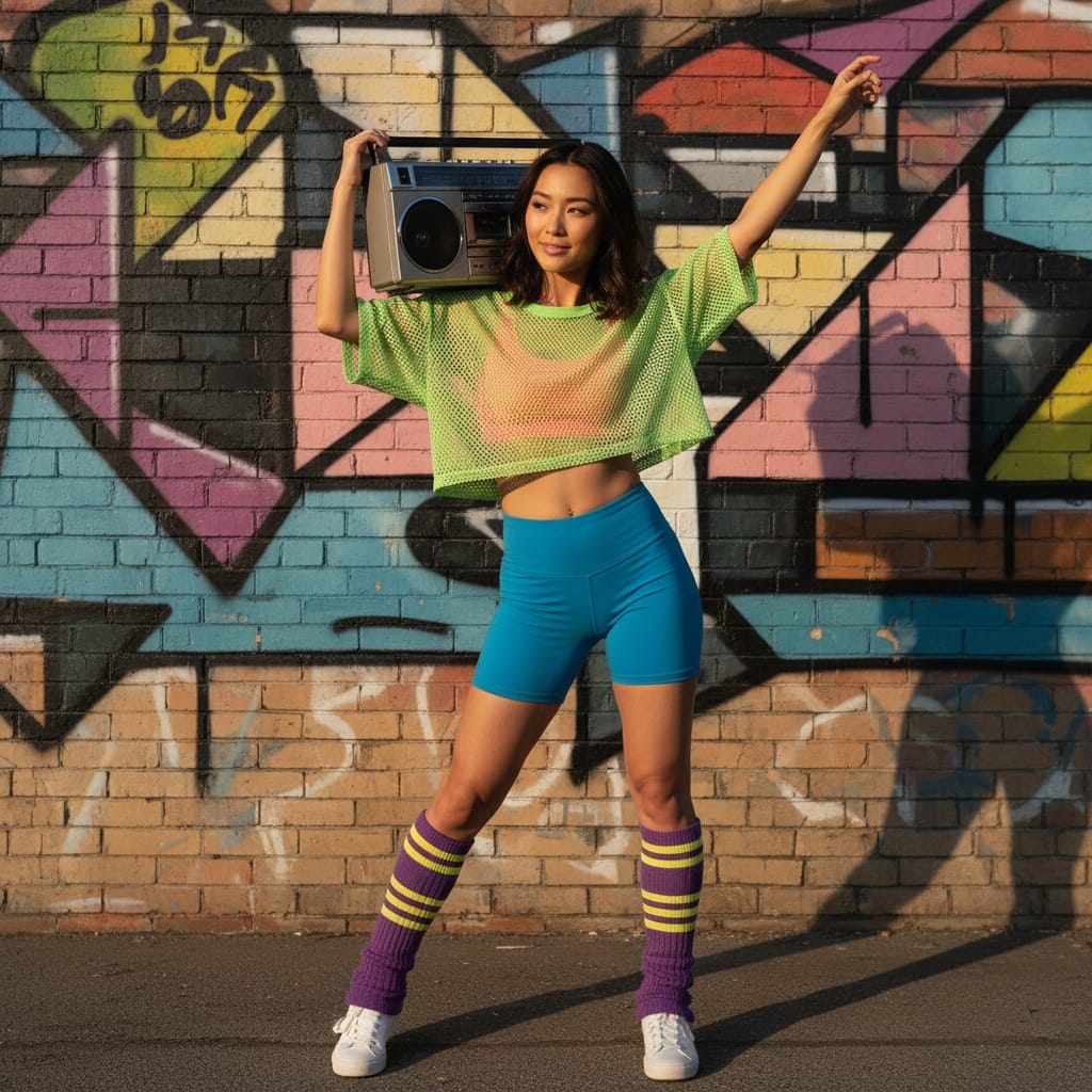 curve asian woman boombox street style 90893196